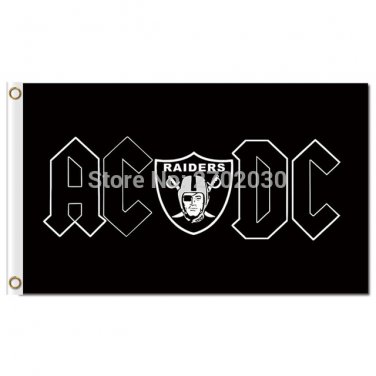 Oakland Raiders Team Flag Fan 3ft X 5ft Polyester Banner 90x150cm
