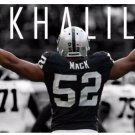 Oakland Raiders number 52 player KHALIL MACK ATTACK polyester 3ftx5ft flag