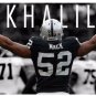Oakland Raiders number 52 player KHALIL MACK ATTACK polyester 3ftx5ft flag