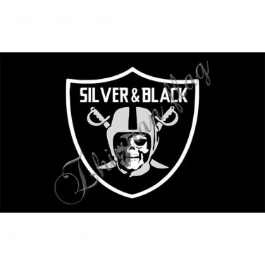 Los Angeles Oakland Raiders Flag polyester 3'x5' flag with usa flag