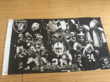Oakland Raiders Flag 3ft x 5ft Polyester NFL Banner Flying Custom flag