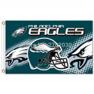 Philadelphia Eagles Helmet Flag 150X90CM Banner 100D Polyester3x5 FT Flag