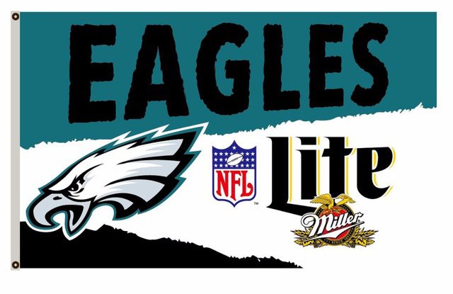 Philadelphia Team Eagles Miller Lite Nylon Indoor Outdoor High Quality ...