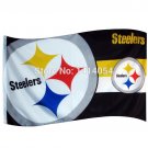 Pittsburgh Steelers two logo Flag 150X90CM Banner 100D Polyester3x5 FT flag