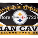 Pittsburgh Steelers Man Cave Fans Only  Flag 3x5FT banner