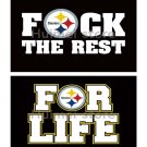 3X5FT life and the rest style Pittsburgh Steelers flag 100D polyester banner
