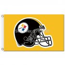 Pittsburgh Steelers Flag Helmet World Series Football Team 3ft X 5ft Yellow