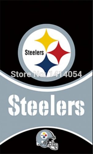 Pittsburgh Steelers LOGO WORDMARK HELMET Flag 150X90CM