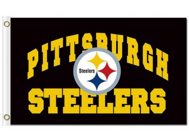Pittsburgh Steelers flag 3ftx5ft Banner 100D Polyester Flag metal Grommets