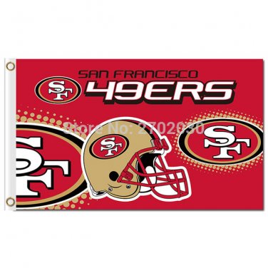 San Francisco 49ers banner Faithful Custom Flag  Premium Team Football Flag 3X5FT