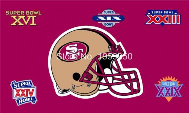 San Francisco 49ers Flag super bowl 3ftx5ft Banner 100D Polyester flag