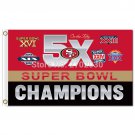 San Francisco 49ers Banner Champions Flag 3ft X 5ft Polyester Banner
