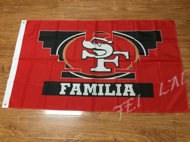 San Francisco 49ers familia flag 3ftx5ft Banner 100D Polyester Flag metal Grommets