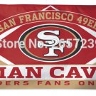 San Francisco 49ers fans only man cave NFL Flag 3x5FT banner