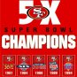 San Francisco 49ers 5X SUPER BOWL CHAMPIONS vertial FLAG 90x150cm