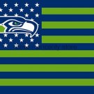 Seattle Seahawks with Seattle City Skyline Flag 3ft x 5ft Polyester brass metal holes