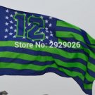 Seattle Seahawks 12TH Man Nation USA Star and Stripes Flag 3x5FT