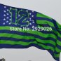 Seattle Seahawks 12TH Man Nation USA Star and Stripes Flag 3x5FT