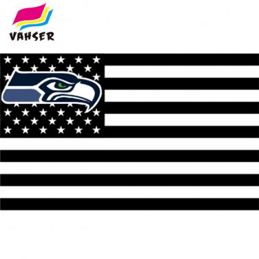 Seattle Seahawks With Modified US Series Flag 3x5ft 100% Polyester