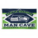 Seattle Seahawks WinCraft 3 x 5FT Deluxe Man Cave Flag