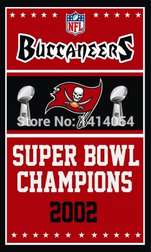 Tampa Bay Buccaneers Super Bowl Champions Flag 150X90CM Banner