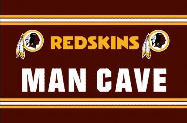 Washington Redskins man cave flag 3ftx5ft Banner 100D Polyester Flag metal Grommets