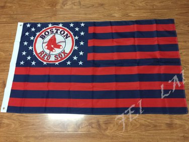 Boston Red Sox flag 3ftx5ft Banner 100D Polyester Flag metal Grommets