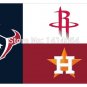 Houston State Fans Texans Rockets Astros Flag 150X90CM