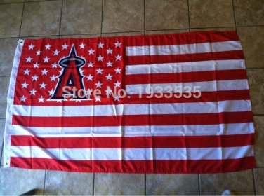 LOS ANGELES ANGELS ANAHEIM FLAG USA star and stripes 3X5ft