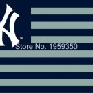 New York Yankees Stripe flag 3ftx5ft Banner 100D Polyester Flag metal white sleeve
