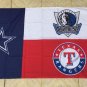 Dallas Cowboys Texas Rangers Dallas Mavericks Dallas 3 team flag 3x5 FT