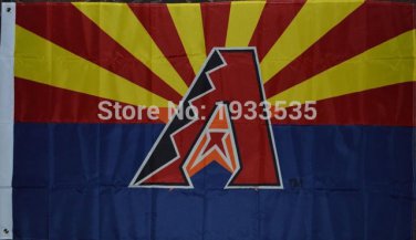 Arizona Diamondbacks Arizona State Custom Flag Premium Baseball 3x5 FT  Banner