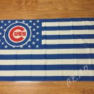 Chicago CUBs stars and stripe flag 3ftx5ft Banner 100D Polyester
