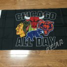 Chicago Cubs Chicago Bulls NBA mixed polyester banner flag 3ftx5ft
