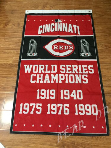 3X5FT  Cincinnati Reds Flag champion banner metal Grommets