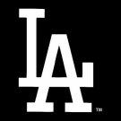 Los Angeles Dodgers Black White logo flag 3x5 FT Banner 100D Polyester