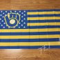 3X5FT Milwaukee Brewers Flag Stars and Stripes banner 100D Custom flag free shipping