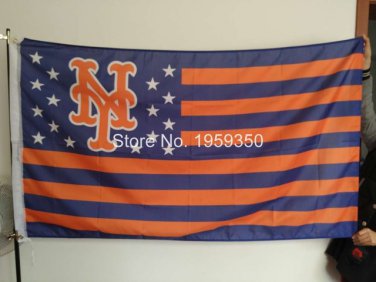 New York Mets Flag 3x5 FT 150X90CM Banner 100D Polyester flag