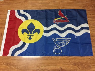 St.Louis State Cardinals Blues Flag 3ft x 5ft 100D Banner design