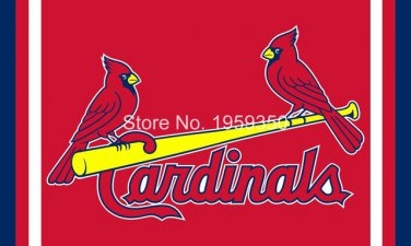 St. Louis Cardinals Team LOGO Flag 3ft x 5ft Polyester Banner 90x150cm metal grommets