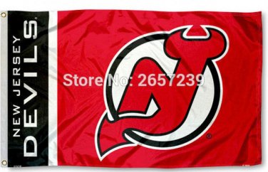 New Jersey Devils logo wordmark Flag 3x5FT Team banner150X90CM