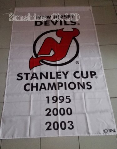 New Jersey Devils 3 Time Stanley Cup Champions flag hot sell goods 3x5 FT