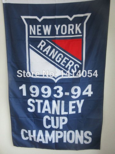 New York Rangers Champions Flag 150X90CM  3x5 FT Banner 100D Polyester