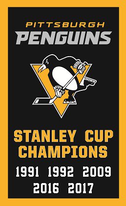 2017 Pittsburgh Penguins flag Champion Banner 100D Polyester Flag 3x5 FT