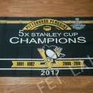 3X5FT 2017 5X Pittsburgh Penguin Stanley Cup champion Flag