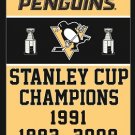 3X5FT Pittsburgh Penguin flag  StanleyCup Champions Banner
