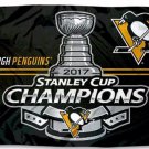 Pittsburgh Penguins Team 2017 Stanley Cup Champions House Flying 3x5 feet Flag