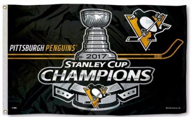 Pittsburgh Penguins Team 2017 Stanley Cup Champions House Flying 3x5 feet Flag