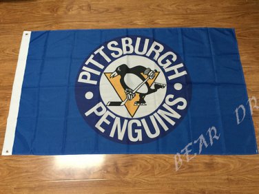 Pittsburgh Penguins flag 3ftx5ft Banner 100D Polyester Flag metal Grommets