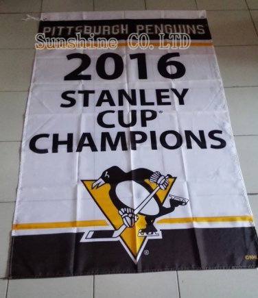 Pittsburgh Penguins 2016 Stanley Cup Champion Flag hot sell goods 3x5 FT